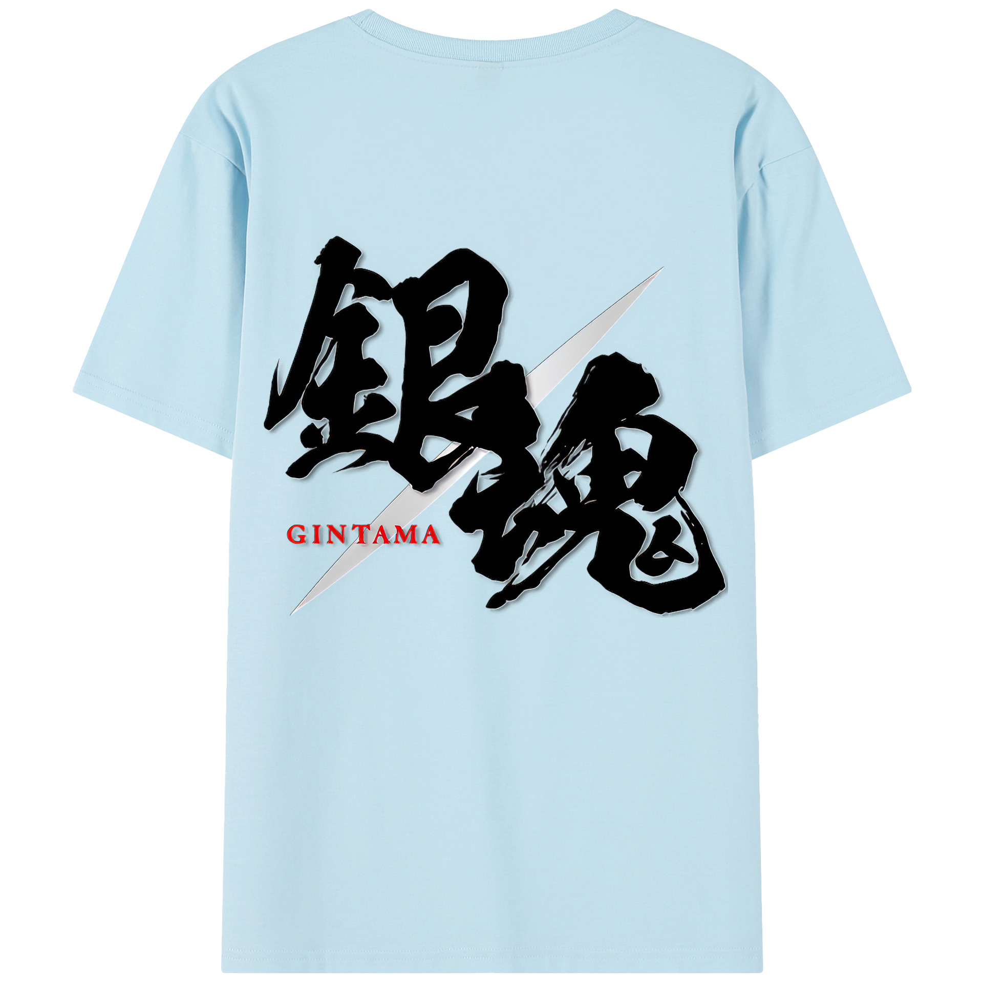 （画像用） ぎんたま 坂田銀時（さかたぎんとき） 神楽 志村新八（しむら しんぱち） GINTAMA Sakata Gintoki Kagura Shimura Shinpachi 綿100％半袖Tシャツ（背面プリント）